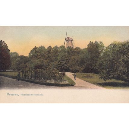 Bremen Herdenthors Muhle Park Attendant German Postcard