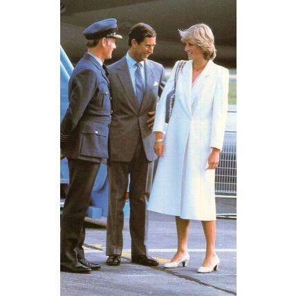 Princess Diana at Dyce Airport Aberdeen Scotland 1981 Postcard