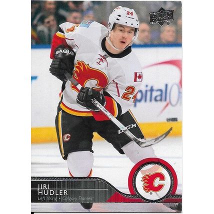 Upper Deck 2014-15 NHL Hockey Trading Card #27 Jiri Hudler Jersey #24 Flames