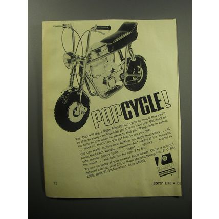 1968 Rupp Mini Bike Ad - Popcycle