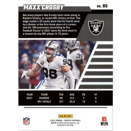 2022 Zenith Football Maxx Crosby