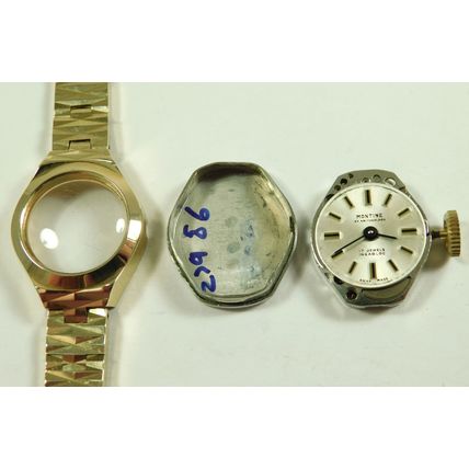 Working Montine Vintage Ladies Gold Plated 17 Jewel Mechanical Wristwatch c1970