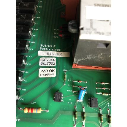 AGIE SUS-02 F SUPPLY STAGE PCB BOARD,EDM 616.161,TN