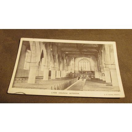 1909 Postcard - Church interior, Lydd - Nr Romey Marsh, Kent