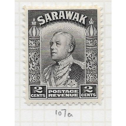 SARAWAK 1934 2c BLACK SG107a 107a SG MINT MH this is the a no, 107 is green