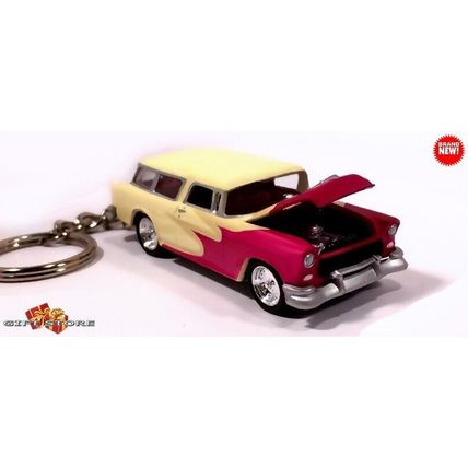 RARE KEYCHAIN 55/56/57 PINK TRI-FIVE CHEVY NOMAD GREAT GIFT & DESK DISPLAY