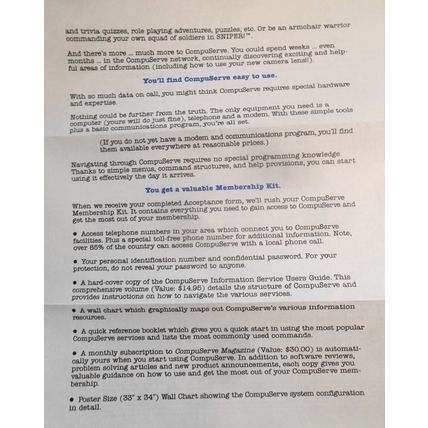 Compuserve Membership invitation letter [1988]