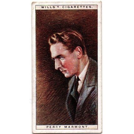 WILLS CIGARETTE CARD CINEMA STARS 2nd. SERIES 1928 No.14 PERCY MARMONT