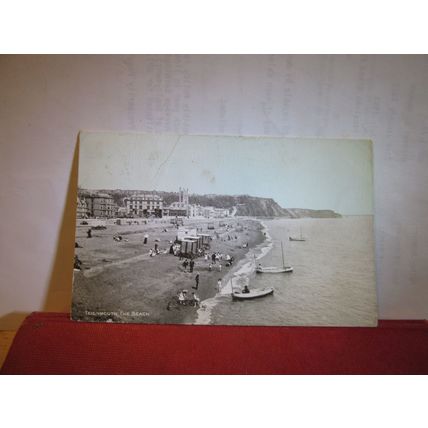 THE BEACH, TEIGNMOUTH, DEVON. used antique postcard Dainty series 19O4 pm =