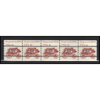1898Ab 4c Stagecoach Fine MNH Dry Gum PNC 6/5 Line Gap AA0023