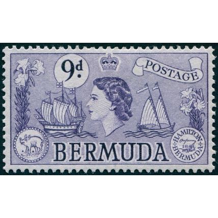 Bermuda 1958 9d violet SG143b unused