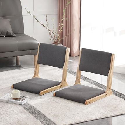Tiita Floor Chair with Back Support, Foldable Meditation Tatami Chairs, Backrest
