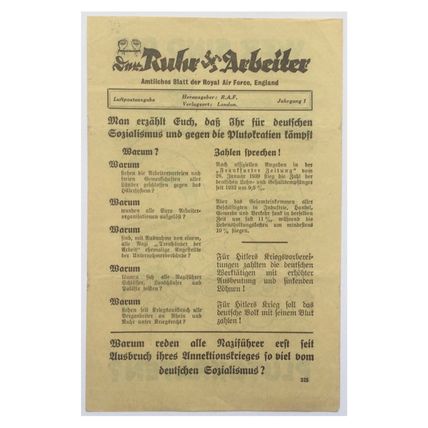 WW2 British Aerial Leaflet. - Code EH.324. - 1940. - Volkswagen Beetle.
