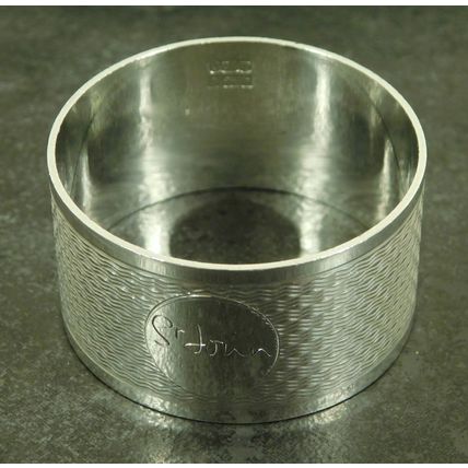 Vintage Solid Sterling Silver Napkin Ring 1971 By J Gloster Ltd 'Sr John'