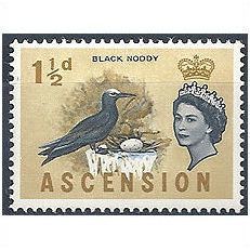 Ascension Island 1963 SG71 1 1/2d Black Cobalt & Och UM