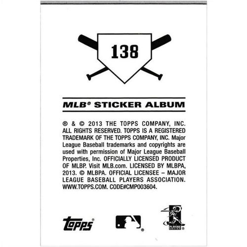 2013 Topps MLB Sticker Collection - #138 - Freddie Freeman