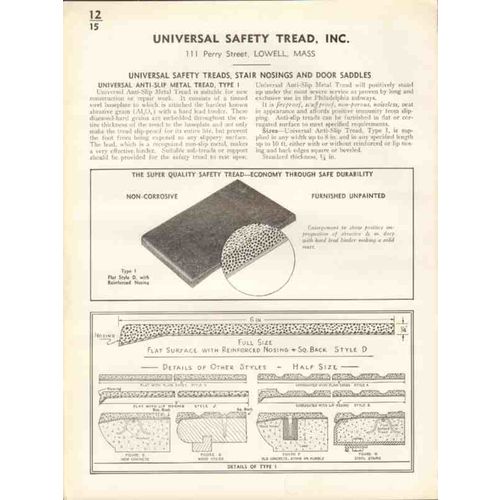universal safety tread 1938 stair nosings door saddles vintage catalog