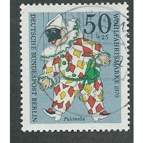 BERLIN -1970 50pf +25 'HUMANITARIAN RELEIF FUNDS' FINE USED (EBID44-740)
