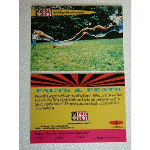 Pro Set 1992 Guinness Book of Records Trade Cards Card Variants (eb2)