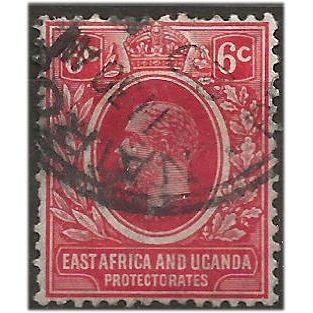 East Africa & Uganda Prot 1917 SG46a 6c Scarlet Fine Used.. ..