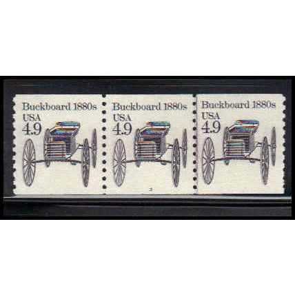 2124 4.9c Buckboard Very Fine MNH Dry Gum PNC 3/3 PA2559
