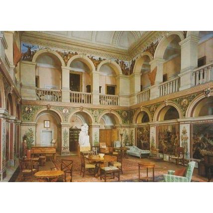 Wallington Northumberland National Trust Building Painting Hall Art Postcard