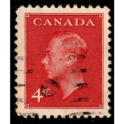 Canada 1950 King George VI 4c Used Stamp