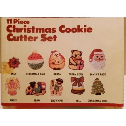 Vintage 11 piece Christmas Cookie Cutter Set New in Box