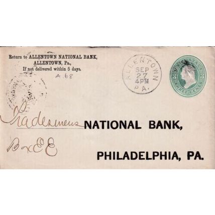 United States Allentown -Philadelphia PA Cover Allentown cancel typed VGC