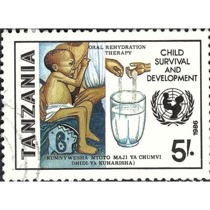 TANZANIA, Oral Rehydration Therapy, white 1986, 5/-, #2
