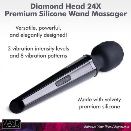 Diamond Head 24X Rechargeable Silicone Wand Essentials Massager Hitachi Like New