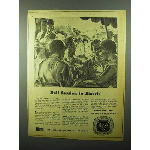 1943 Armco Special Purpose Sheet Metals Ad - Bizerte