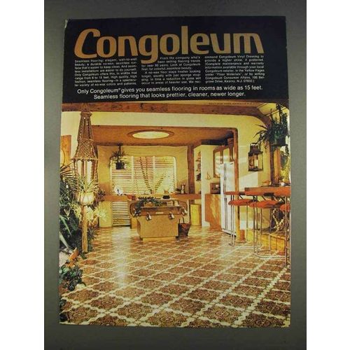 1977 Congoleum Floor Ad - Seamless Flooring
