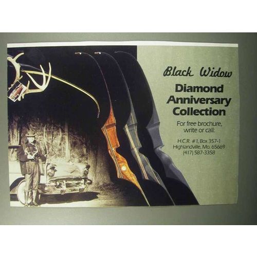 1987 Black Widow Diamond Anniversary Collection Bow Ad