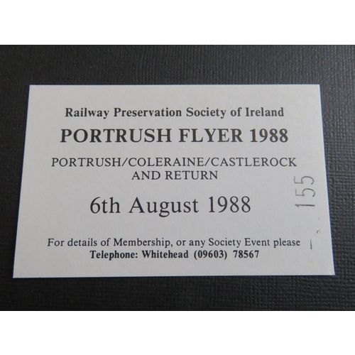 Railway Preservation Society of Ireland Portrush Flyer 1988 Ticket #12