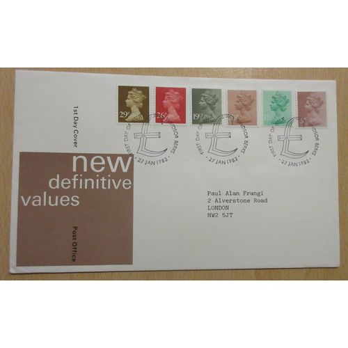 1982 27th January Machins Post Office Cover Windsor Postmark