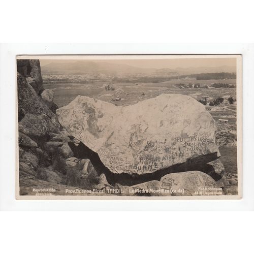 La Piedra Movediza Buenos Aires Province Postcard RP Argentina