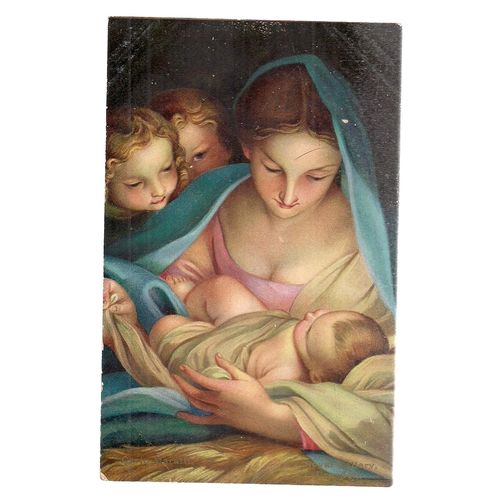 VIRGIN MARY AND CHILD, painting unused vintage postcard by Ernest Nister (a) =