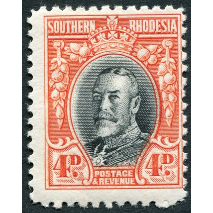 Southern Rhodesia 1931 4d black & vermillion Perf 12 SG 19 unused