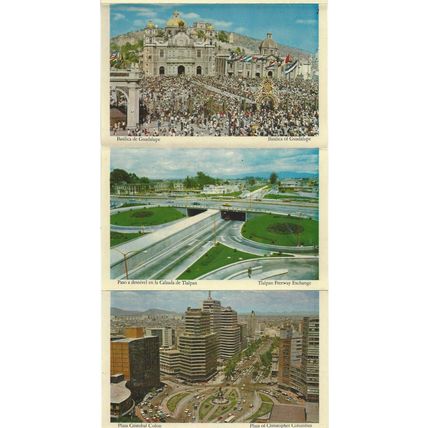 Vintage Mexico DF City of Palaces Picture Postcard Folder