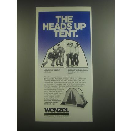 1984 Wenzel Curvilinear Tent Ad - The Heads up Tent
