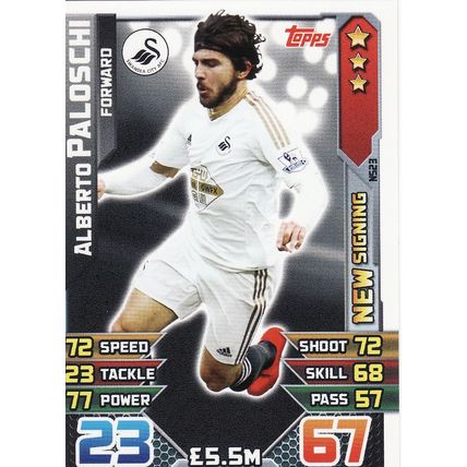 Match Attax 2015/2016 Extra NS23 Alberto Paloschi Swansea City