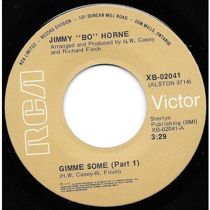 Jimmy "Bo" Horne - Gimme Some - RCA Victor # XB-02041 - 7 pouces 45tours