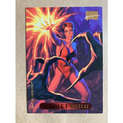 Marvel Masterpieces 1994 Base trading Card # 105 Scarlet Witch (B) Fleer