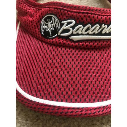 BACARDI Adult Adjustable Strapback Sun Visor Hat Cap Summer Tennis Beach