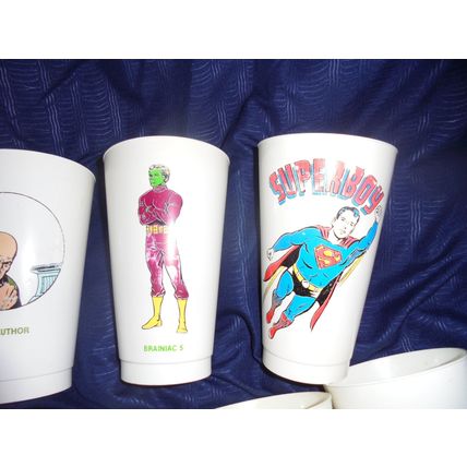 DC COMICS SUPERMAN FAMILY 7-11 Collectible Plastic Cups, DC Comics, 1973