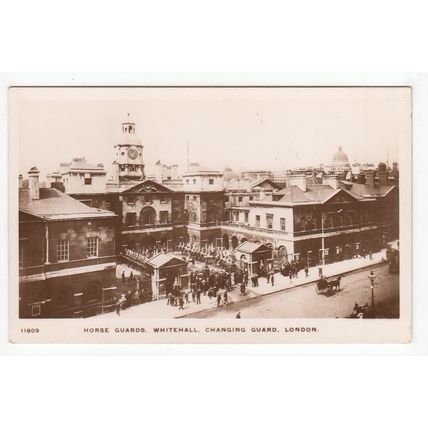Horse Guards Whitehall Changing Guard London Postcard RP Kingsway 11809