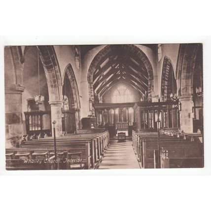 Church Interior Whalley Postcard Lancashire R I Constantine
