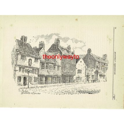 Big Market, Newcastle-On-Tyne, 1860, Book Illustration (Print), 1891