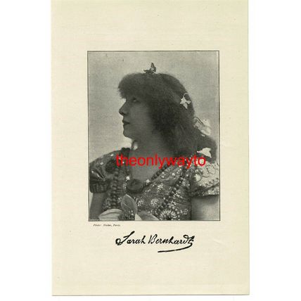 Sarah Bernhardt, Actress, Book Illustration (Print), 1895